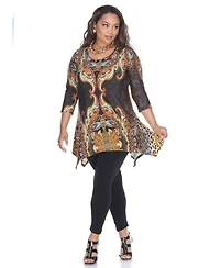 White Mark Plus Marlene Tunic Top