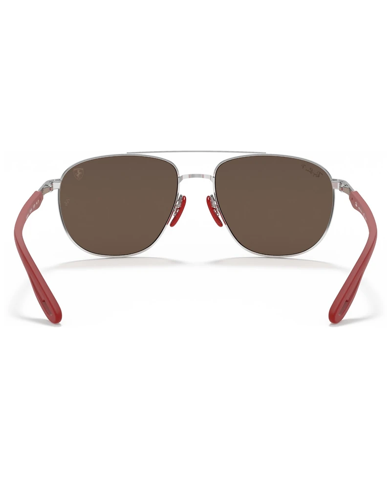 Ray-Ban Men's Polarized Sunglasses, RB3659M Scuderia Ferrari Collection 57