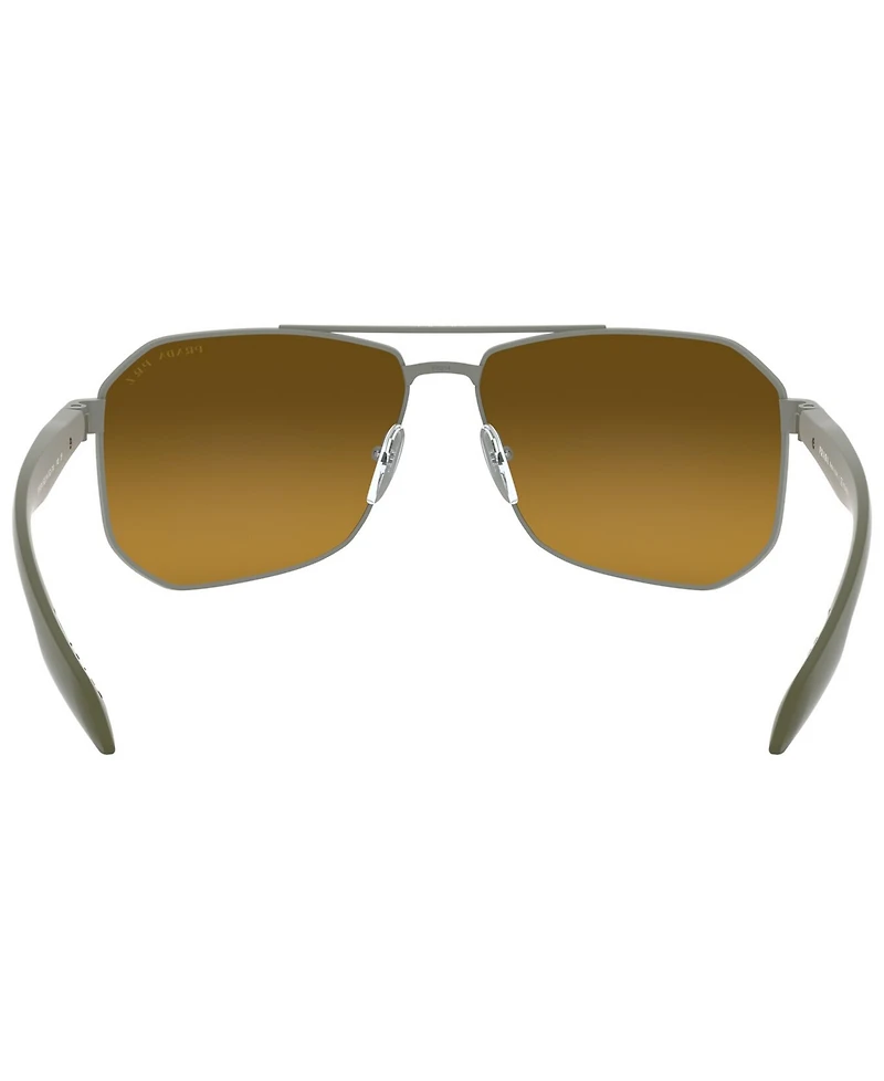 Prada Linea Rossa Men's Polarized Sunglasses, Ps 51VS 62
