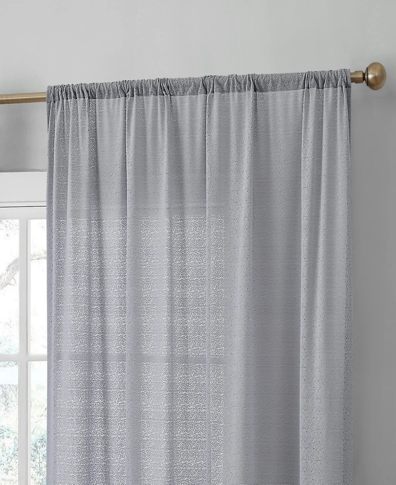 Hlc.me Monaco Premium Soft Decorative Ombre Lace Semi Sheer Light Filtering Rod Pocket Window Treatment Curtain Drapery Panels for Bedroom & Living Ro