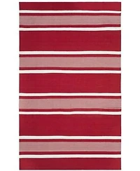 Lauren Ralph Lauren Hanover Stripe Lrl2461d Red Area Rug Collection