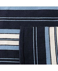 Lauren Ralph Lauren Leopold Stripe Lrl2462a Navy Area Rug Collection
