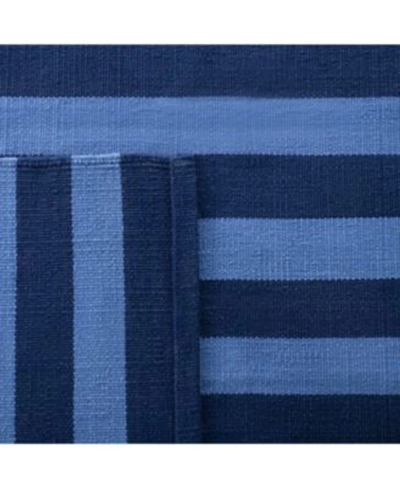 Lauren Ralph Lauren Ludlow Stripe Lrl7350a Indigo Area Rug Collection