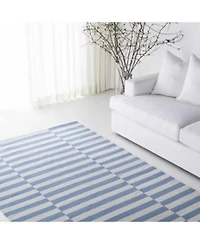 Lauren Ralph Lauren Ludlow Stripe Lrl7350b Chambray Area Rug Collection