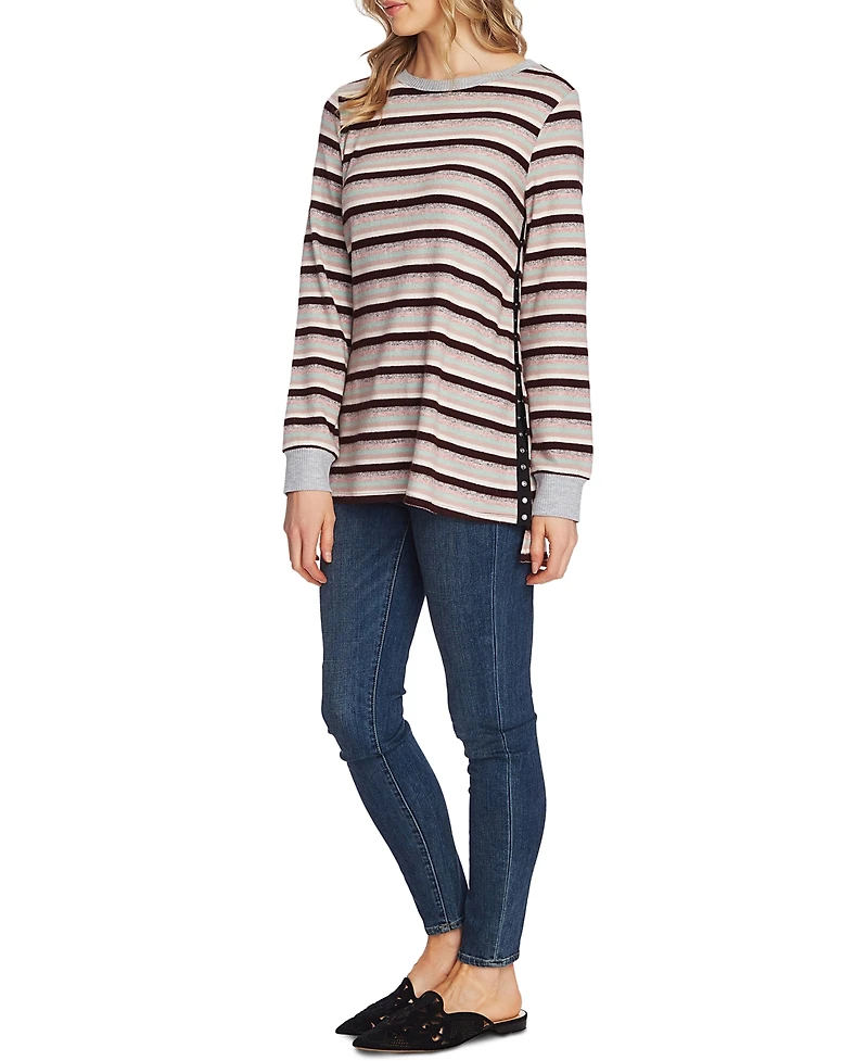 Vince Camuto Striped Crewneck Sweater