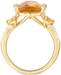Citrine (4-1/4 ct. t.w.) & White Topaz (1/4 ct. t.w.) Statement Ring in 14k Gold-Plated Sterling Silver