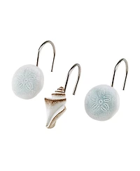 Avanti Farmhouse Shell Textured Resin 12-Pc. Shower Curtain Hooks