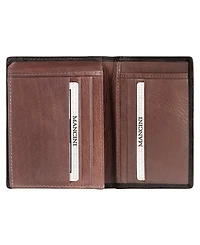 Mancini Casablanca Collection Men's Rfid Secure Center Unique Vertical Wing Wallet