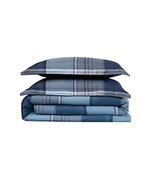 Truly Soft Trey Plaid 3-Pc. Duvet Cover Set, King