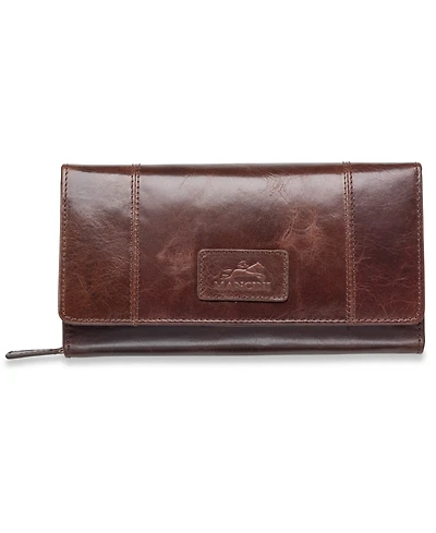 Mancini Casablanca Collection Rfid Secure Ladies Clutch Wallet