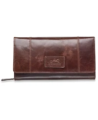 Mancini Casablanca Collection Rfid Secure Ladies Clutch Wallet