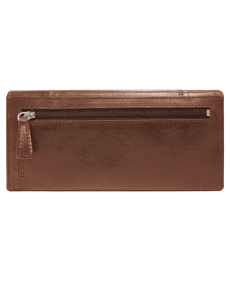 Mancini Casablanca Collection Rfid Secure Ladies Trifold Wallet