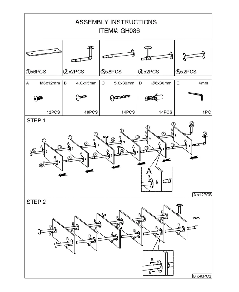 Danya B 4-Tier Bracket Wall Shelf