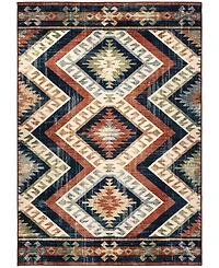 Closeout! Orian Alexandria Kilim Diamonds Faded Red 5'1" x 7'6" Area Rug