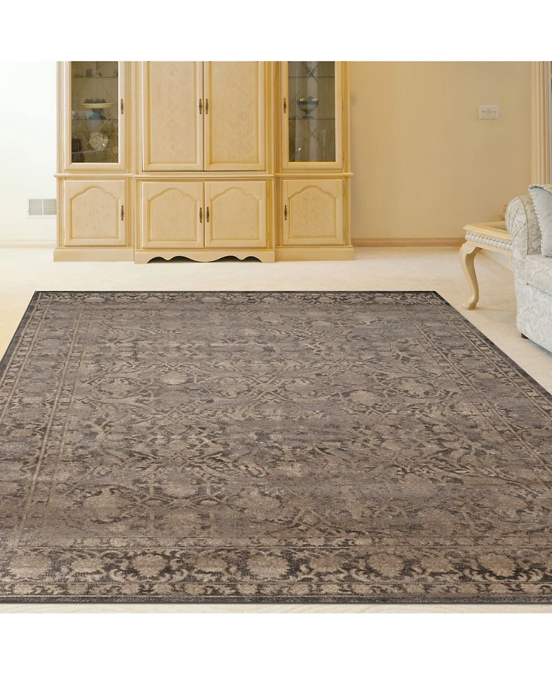 Closeout! Km Home 3564/0041/Lightbrown Cantu Brown 5'3" x 7'3" Area Rug