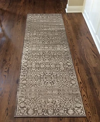 Closeout! Km Home 3564/0043/Lightbrown Cantu Brown 2'2" x 7'7" Runner Rug