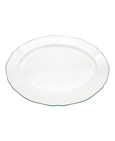 Twig New York Amelie Forest Green Rim 14" Oval Platter
