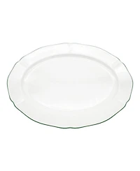 Twig New York Amelie Forest Green Rim 14" Oval Platter