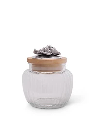 Arthur Court Canister Glass for Kitchen with Rubber Airtight Seal for Food Storage Grape Knob