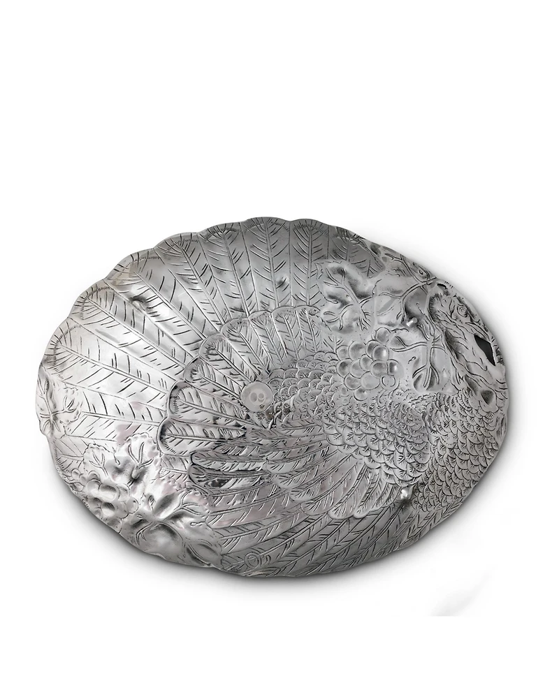 Arthur Court Designs Aluminum Harvest Turkey Oval Platter