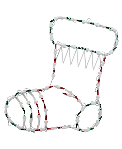 Northlight 18" Lighted Stocking Christmas Window Silhouette Decoration
