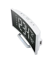 La Crosse Technology 602-249 Curved Mirror Led Alarm Clock