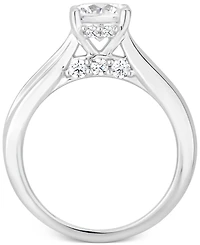 Gia Certified Diamond Solitaire Engagement Ring (1-1/2 ct. t.w.) in 14k White Gold