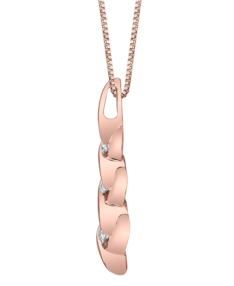 Diamond (1/8 ct. t.w.) Heart Pendant in 14k White, Yellow or Rose Gold