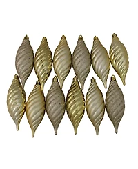 Northlight 125ct Champagne Gold Shatterproof 4-Finish Christmas Ornaments
