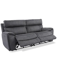 Closeout! Hutchenson 2-Pc. Fabric Sectional with 2 Power Headrests