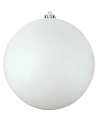 Northlight Winter White Shatterproof Shiny Christmas Ball Ornament 10" 250mm