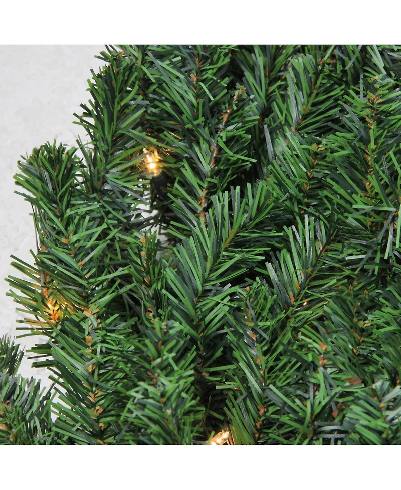 Northlight 60" Pre-Lit Commercial Canadian Pine Artificial Christmas Wreath - Clear Lights