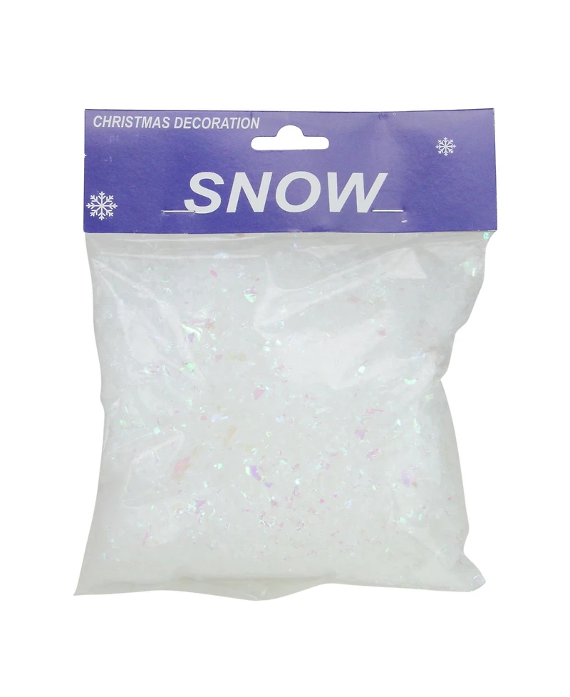 Northlight White Iridescent Artificial Powder Snow Twinkle Flakes for Christmas Decorating 2 oz.
