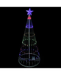 Northlight 4' Multi-Color Led Lighted Show Cone Christmas Tree Outdoor Decoration