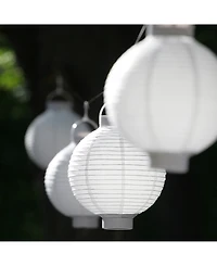 Lumabase Solar Powered Nylon Lanterns, Set of 3