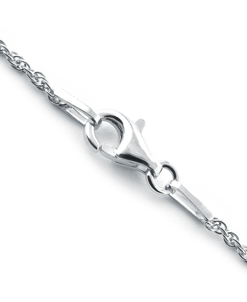 Dried Flower Oval Drop Pendant with 18" Chain in Sterling Silver