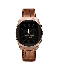 Jbw Men's Echelon Diamond (1/4 ct. t.w.) Watch in 18k Rose Gold-plated Stainless Steel 41mm