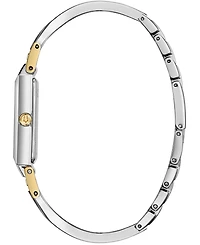 Bulova Women's Classic Diamond Accent Two-Tone Stainless Steel Bangle Bracelet Watch 28x33mm