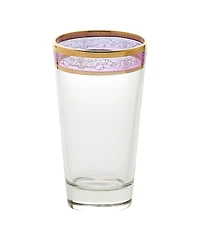 Lorren Home Trends Melania Collection Multicolor Highball Glasses, Set of 6