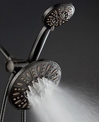 AquaDance High-Pressure 48-Setting Dual Shower Head Combo with Extra-long 6 Foot Hose