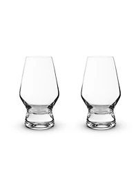 Viski Footed Crystal Scotch Glasses, Set of 2, 8 Oz