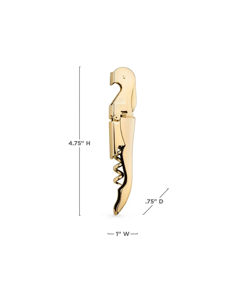 Viski 24k Gold Plated Signature Double Hinged Corkscrew