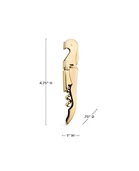 Viski 24k Gold Plated Signature Double Hinged Corkscrew
