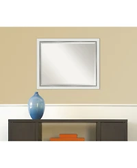 Amanti Art Eva Silver-tone Framed Bathroom Vanity Wall Mirror, 31.12" x 25.12"
