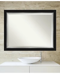 Amanti Art Eva Silver-tone Framed Bathroom Vanity Wall Mirror, 45.25" x 35.25"