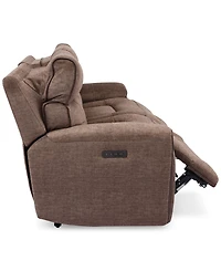 Closeout! Hutchenson 2-Pc. Fabric Sectional with 2 Power Headrests