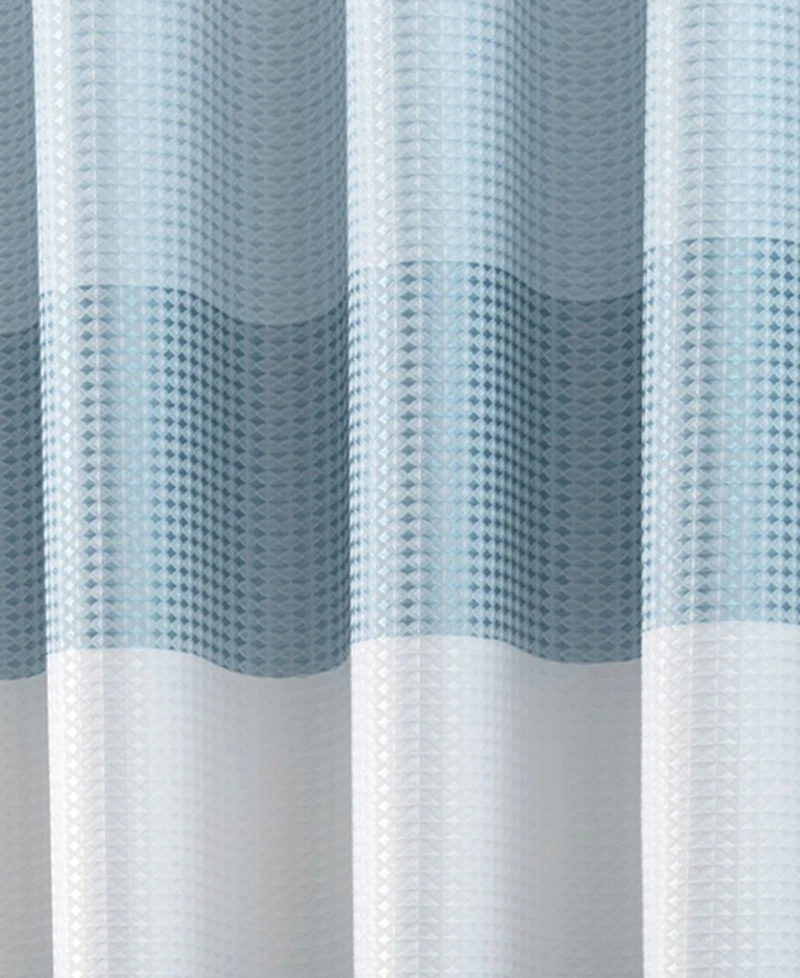 Spa 251 Ombre Waffle Striped Shower Curtain, 70" x 72"