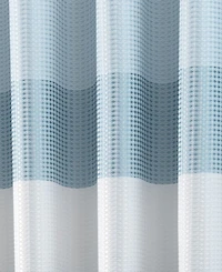 Spa 251 Ombre Waffle Striped Shower Curtain, 70" x 72"