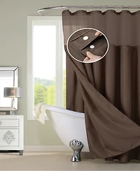 Spa 251 Waffle Complete Shower Curtain With Detachable Liner, 70" x 72"