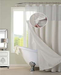 Spa 251 Waffle Complete Shower Curtain With Detachable Liner, 70" x 72"